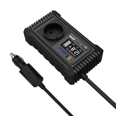 Dobra cena. SZSSTH Inversor EU USA Universal Socket GaN PD Fast Charger Car Power Inverter 12V 220V 2 AC Outlets USB 150W Car Inverter w Internecie