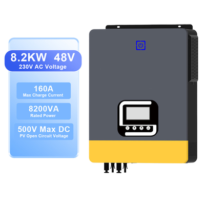 Dobra cena. 8.2kW Hybrid Solar Inverter 48V MPPT Pure Sine Wave Off Grid w Internecie