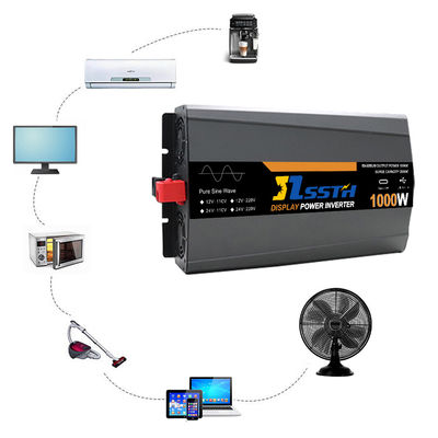 1000W Inwerter mocy wysokiej częstotliwości z wyświetlaczem LCD DC 12V 24V AC 110V 220V 230V