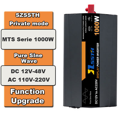1000w 1kw czysty falownik fal sinusów DC 12V 24V AC 110V 220V 230V z USB2.4A typu C