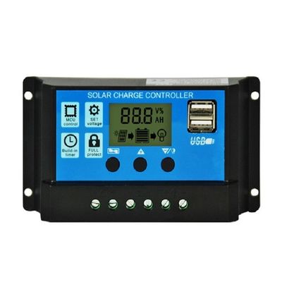Automatyczny sterownik PWM z panelem słonecznym 12v 24v 10a 20a 30Amp z wyświetlaczem LCD Dual USB