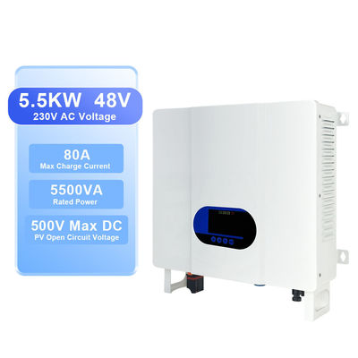 5.5kw 5.5kva Solar Hybrid Inverter Ładowarka 24V 48V DC Do 220V AC
