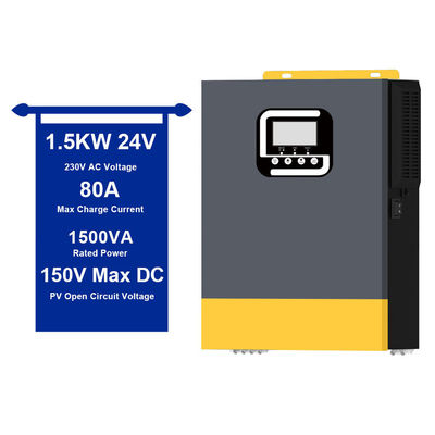 Ochrona przed przeciążeniem 1.5KVA 1500W Inwerter słoneczny Wbudowany 40A MPPT Charge Controller