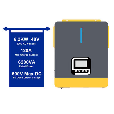 6200w 48vdc Hybrid Solar Pure Sinus Wave Inverter z ołowiano-kwasową baterią