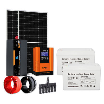System wytwarzania energii słonecznej poza siecią 1 kW hybrydowy akumulator GEL Energia słoneczna do użytku mieszkalnego