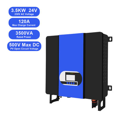 3.5KW 24V do 110V 220V 230V All in One Inverter hybrydowy z sterownikiem słonecznym MPPT i komunikacją WiFi / GPRS