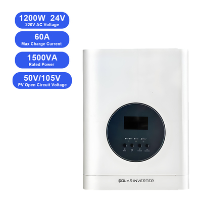 Dobra cena. Hybrydowy Inwerter Słoneczny 1.2KW 1200W 24V 110/220V Off Grid All-in-One Inwerter Słoneczny dla RV, Camping i małych systemów domowych w Internecie