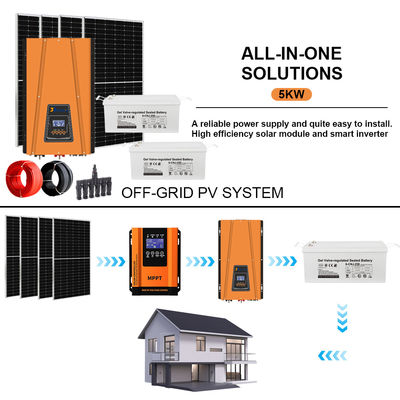 Dobra cena. Power with Peace of Mind: Certified 5KW Off-Grid Solar Kit Featuring Long-Lasting GEL Battery (Meets CE, RHOS, FCC Standards) w Internecie