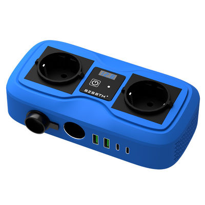 Dobra cena. Inwerter zasilania samochodowego o mocy 200 W z wyświetlaczem LCD i podwójnymi wtyczkami do zapalniczki, 2 portami USB i gniazdkiem AC, od 12V do 220V Modyfikowana fala sinus w Internecie